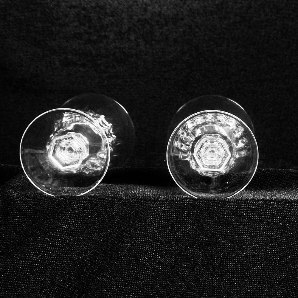 Cristal D'Arques Durand‎ Victoria 4 Water Glasses Etched Crystal 6 1/4 Inch